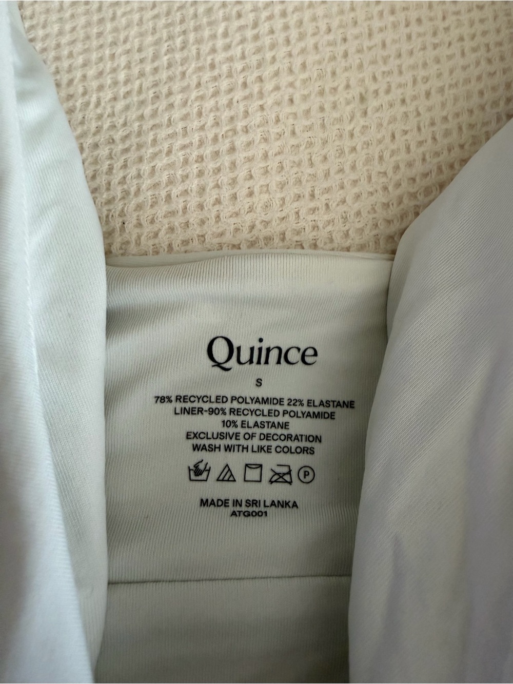 Quince White Italian Plunge One-Piece Bathingsuit - Picture 5 of 6